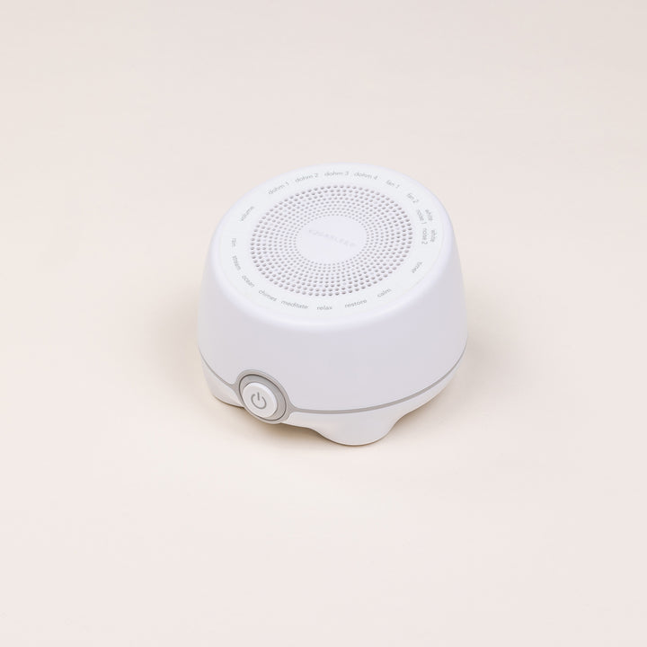 Angled view of Whish Multi-Sound Machine showcasing its circular top control panel against a light background