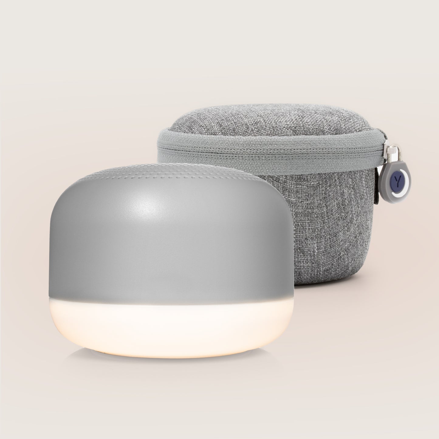 Travel Mini Sound Machine with Nightlight, Gray, and Travel Case